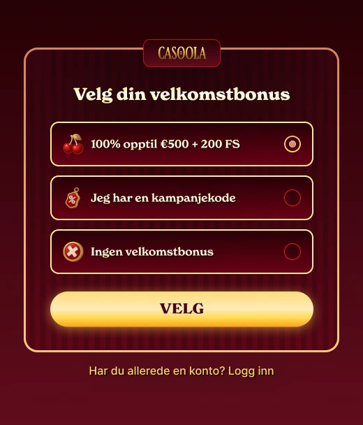 Slik registrerer du deg i Casoola Casino
